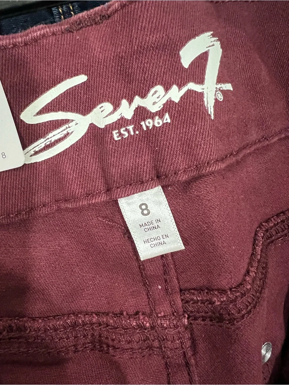 Seven7 Tummy Less Skinny Jean Size 8 - Picture 7 of 8